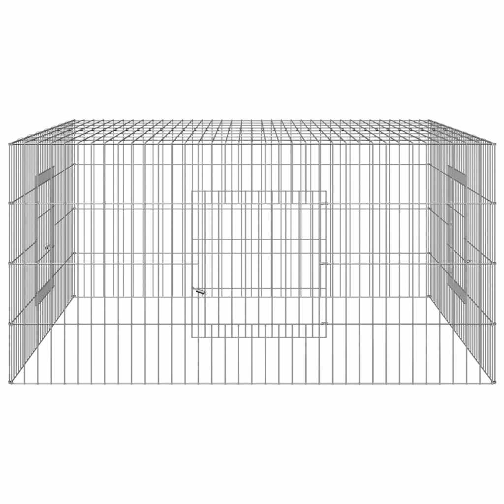 vidaXL Κλουβί Κουνελιών 110x110x55 εκ. από Γαλβανισμένο Σίδερο