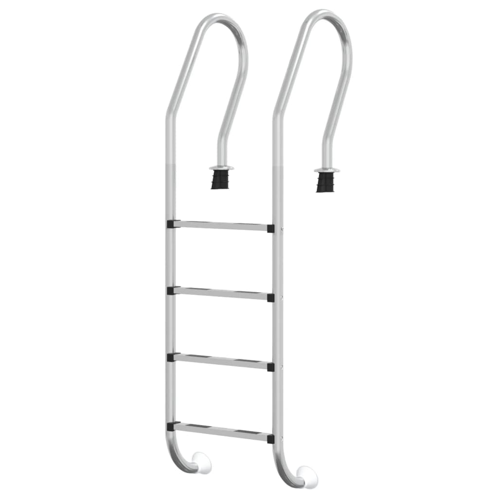 vidaXL Σκάλα Πισίνας 54 x 38 x 184,5 εκ. από Ανοξείδωτο Ατσάλι 304