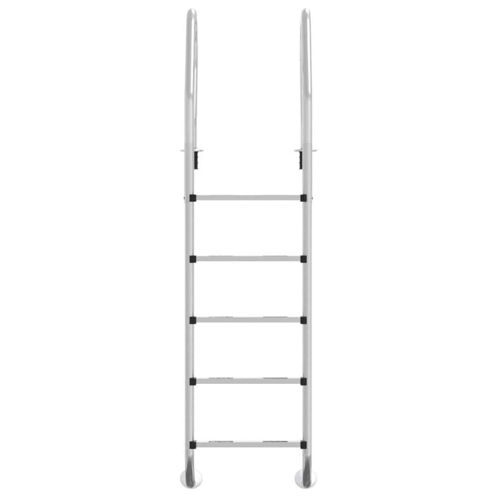 vidaXL Σκάλα Πισίνας 54 x 38 x 211 εκ. από Ανοξείδωτο Ατσάλι 304