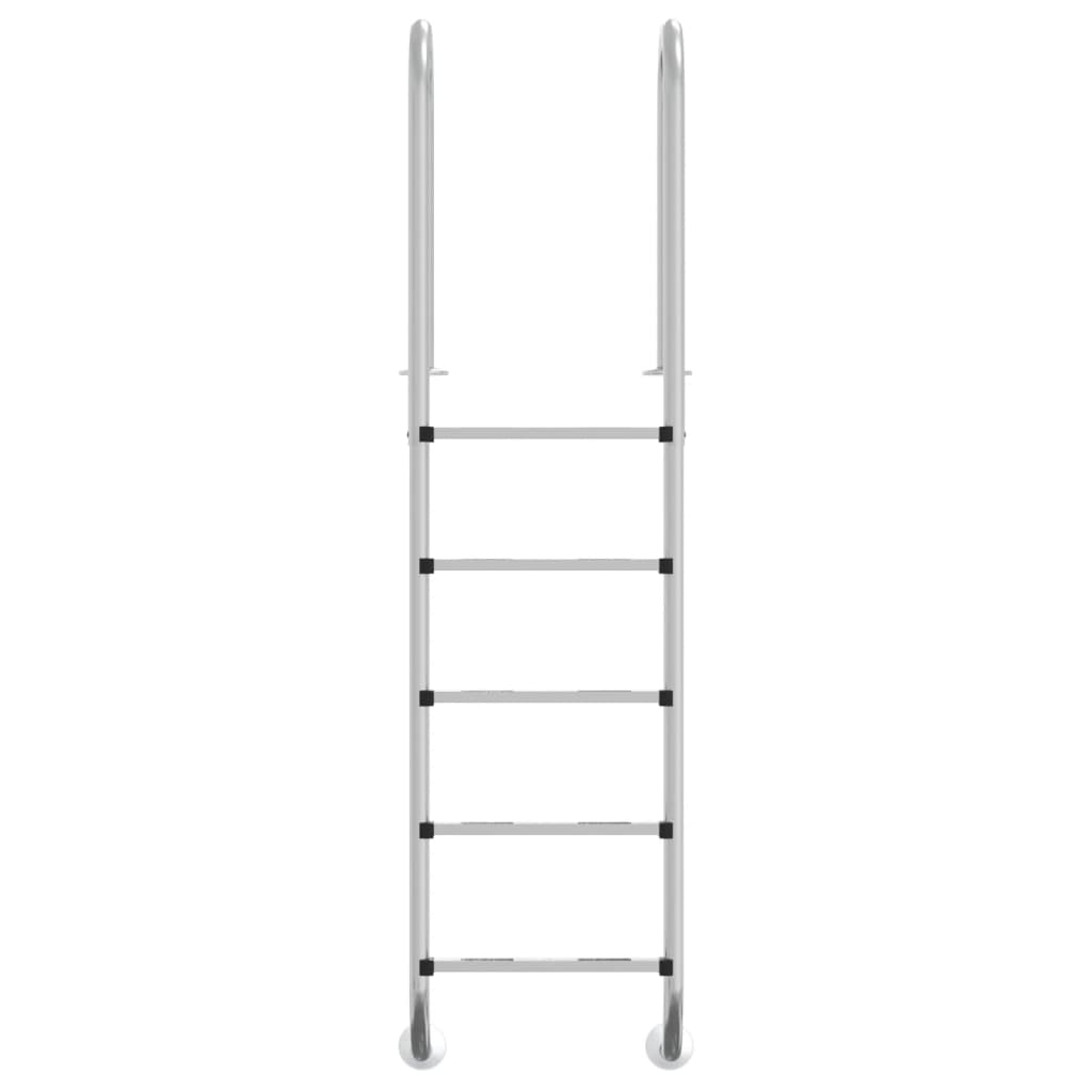 vidaXL Σκάλα Πισίνας 54 x 38 x 211 εκ. από Ανοξείδωτο Ατσάλι 304
