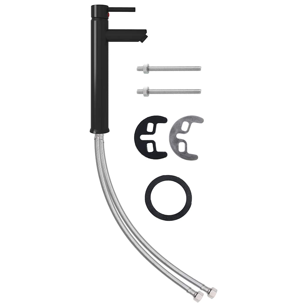 vidaXL Νιπτήρας Μπάνιου με Βρύση& Βαλβίδα Πατητή από Ψημ. Γυαλί Χρυσός