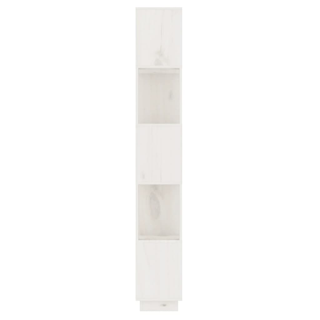 vidaXL Βιβλιοθήκη/Διαχωριστικό Χώρου Λευκό 51x25x163,5 εκ. Μασίφ Πεύκο