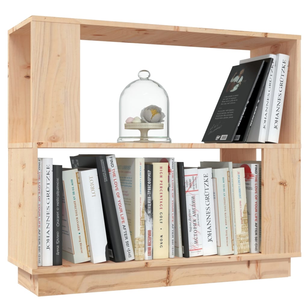 vidaXL Βιβλιοθήκη/Διαχωριστικό Χώρου 80x25x70 εκ. Μασίφ Ξύλο Πεύκου
