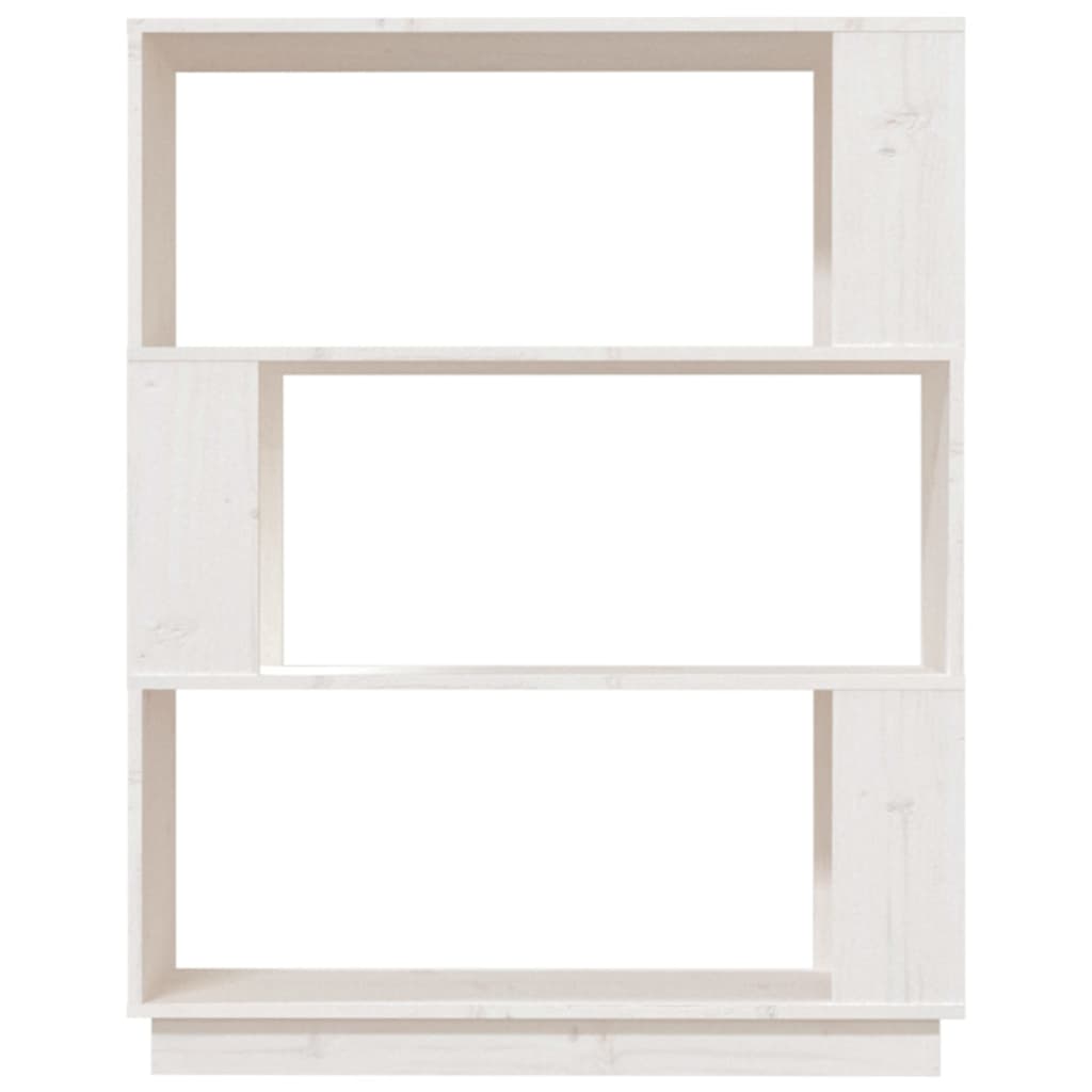vidaXL Βιβλιοθήκη/Διαχωριστικό Χώρου Λευκό 80x25x101 εκ. Μασίφ Πεύκο