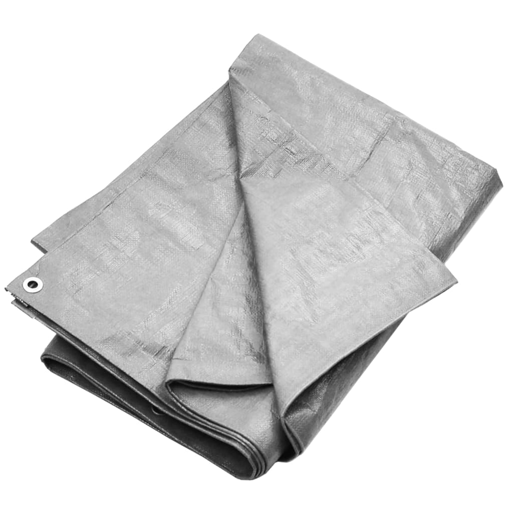 vidaXL Μουσαμάς Γκρι 180 γρ./μ.² 8 x 12 μ. από HDPE