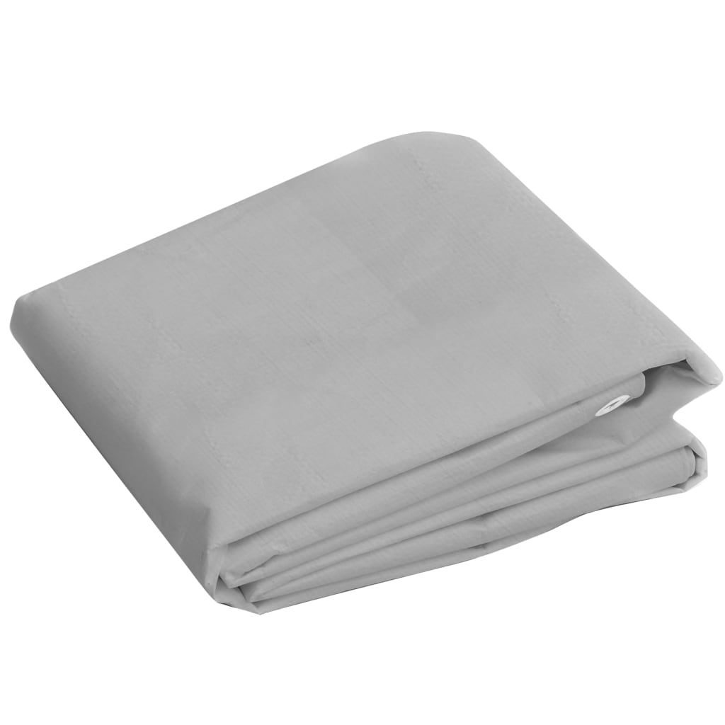 vidaXL Μουσαμάς Γκρι 260 γρ./μ.² 4x5 μ. από HDPE