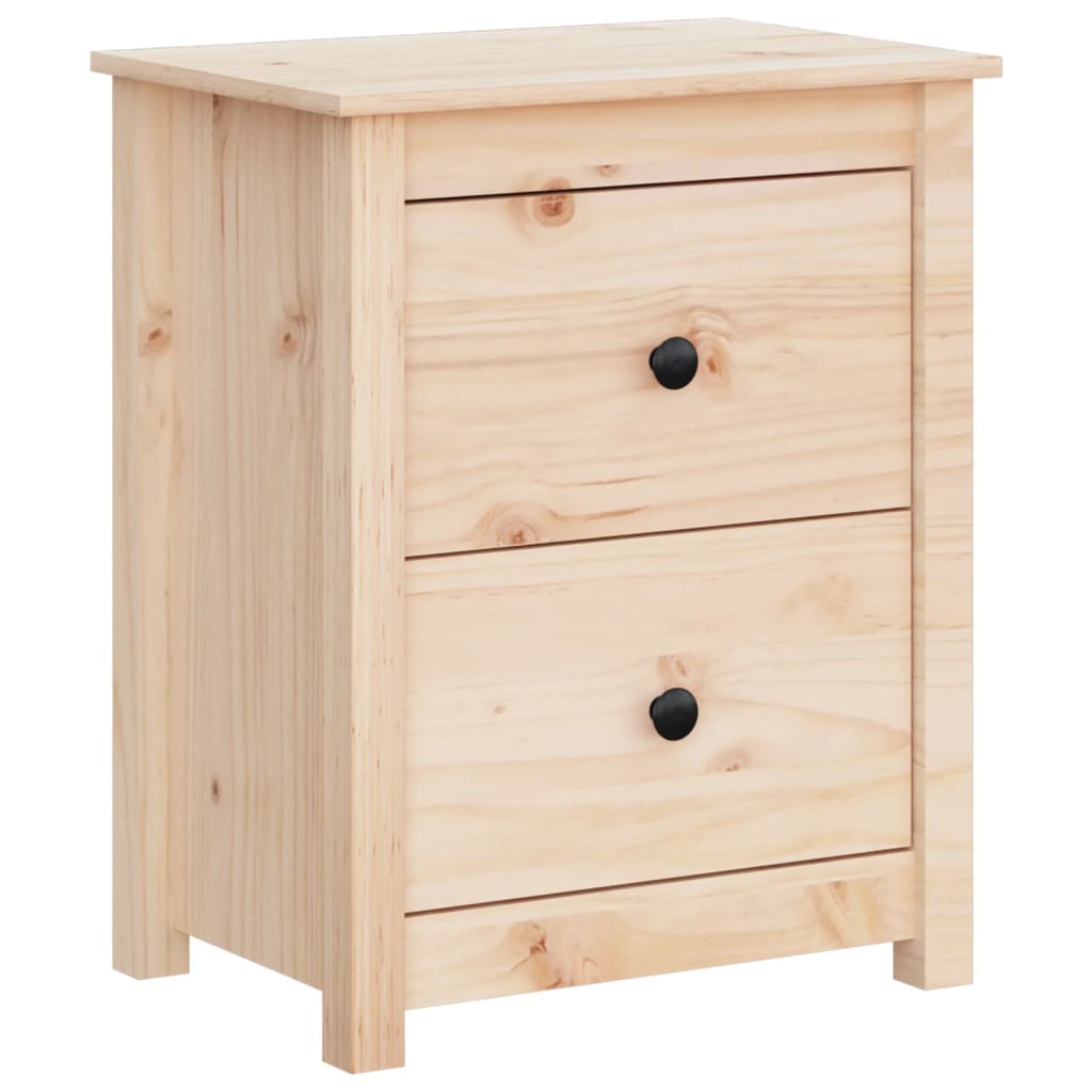 vidaXL Κομοδίνα 2 τεμ. 50 x 35 x 61,5 εκ. από Μασίφ Ξύλο Πεύκου