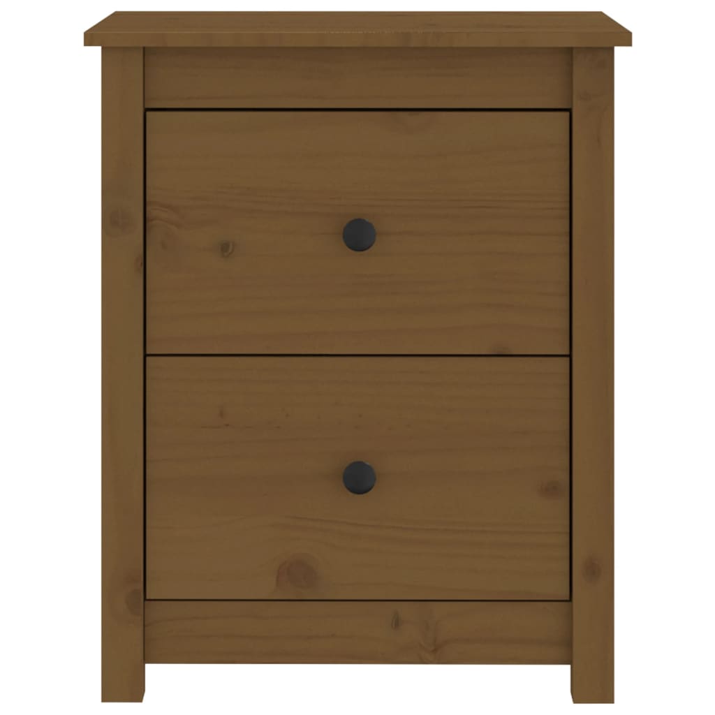vidaXL Κομοδίνο Καφέ Μελί 50 x 35 x 61,5 εκ. από Μασίφ Ξύλο Πεύκου