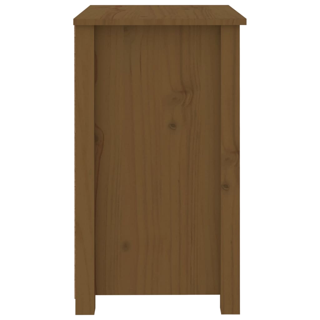 vidaXL Κομοδίνο Καφέ Μελί 50 x 35 x 61,5 εκ. από Μασίφ Ξύλο Πεύκου