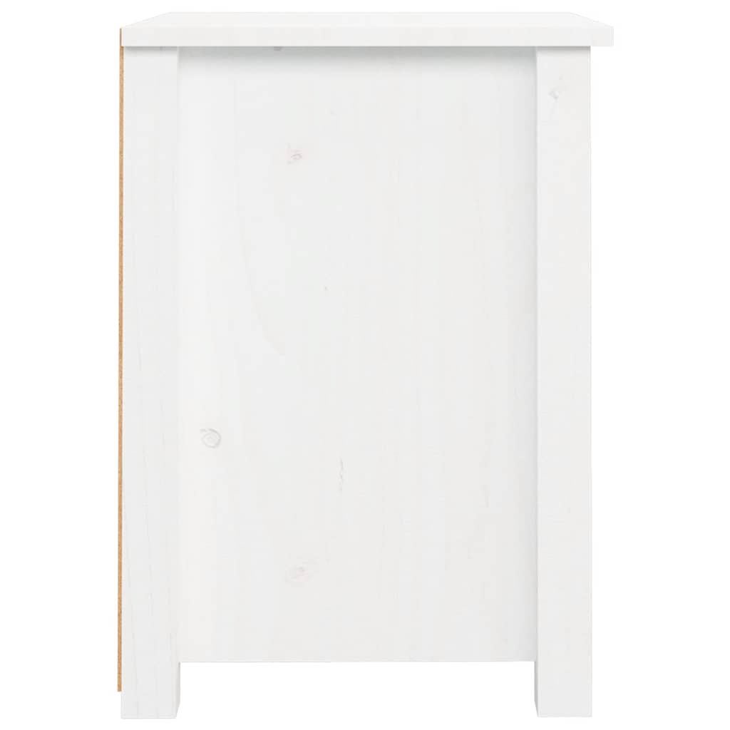 vidaXL Κομοδίνα 2 τεμ. Λευκά 40x35x49 εκ. από Μασίφ Ξύλο Πεύκου