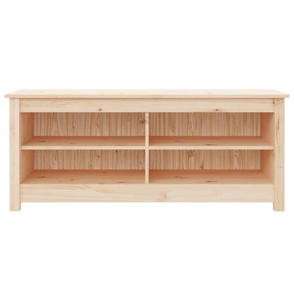 vidaXL Παπουτσοθήκη 110 x 38 x 45,5 εκ. από Μασίφ Ξύλο Πεύκου