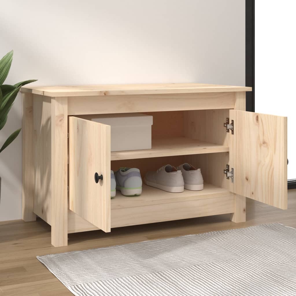 vidaXL Παπουτσοθήκη 70 x 38 x 45,5 εκ. από Μασίφ Ξύλο Πεύκου