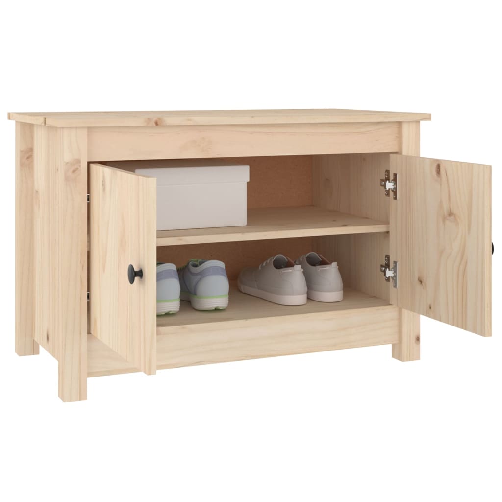vidaXL Παπουτσοθήκη 70 x 38 x 45,5 εκ. από Μασίφ Ξύλο Πεύκου
