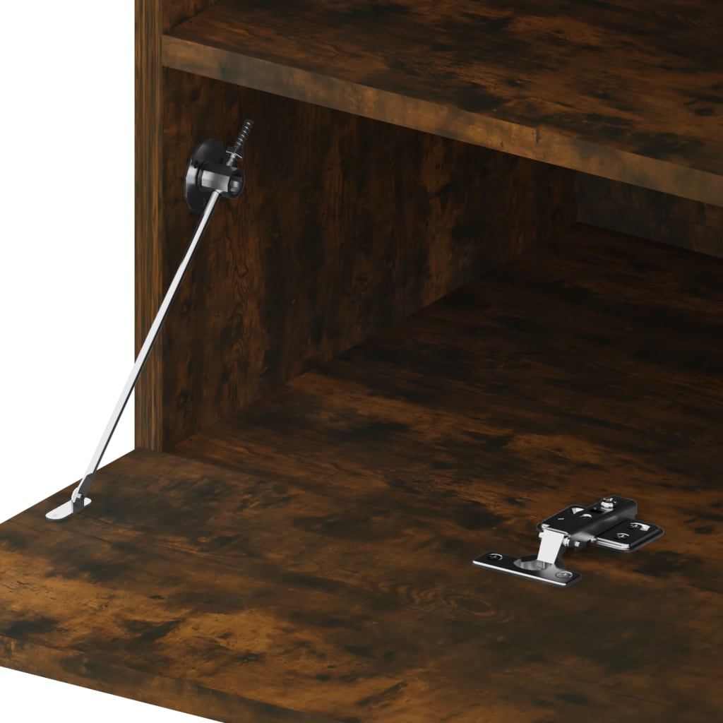 vidaXL Έπιπλο Τηλεόρασης με LED Καπνιστή Δρυς 75 x 35 x 40 εκ.