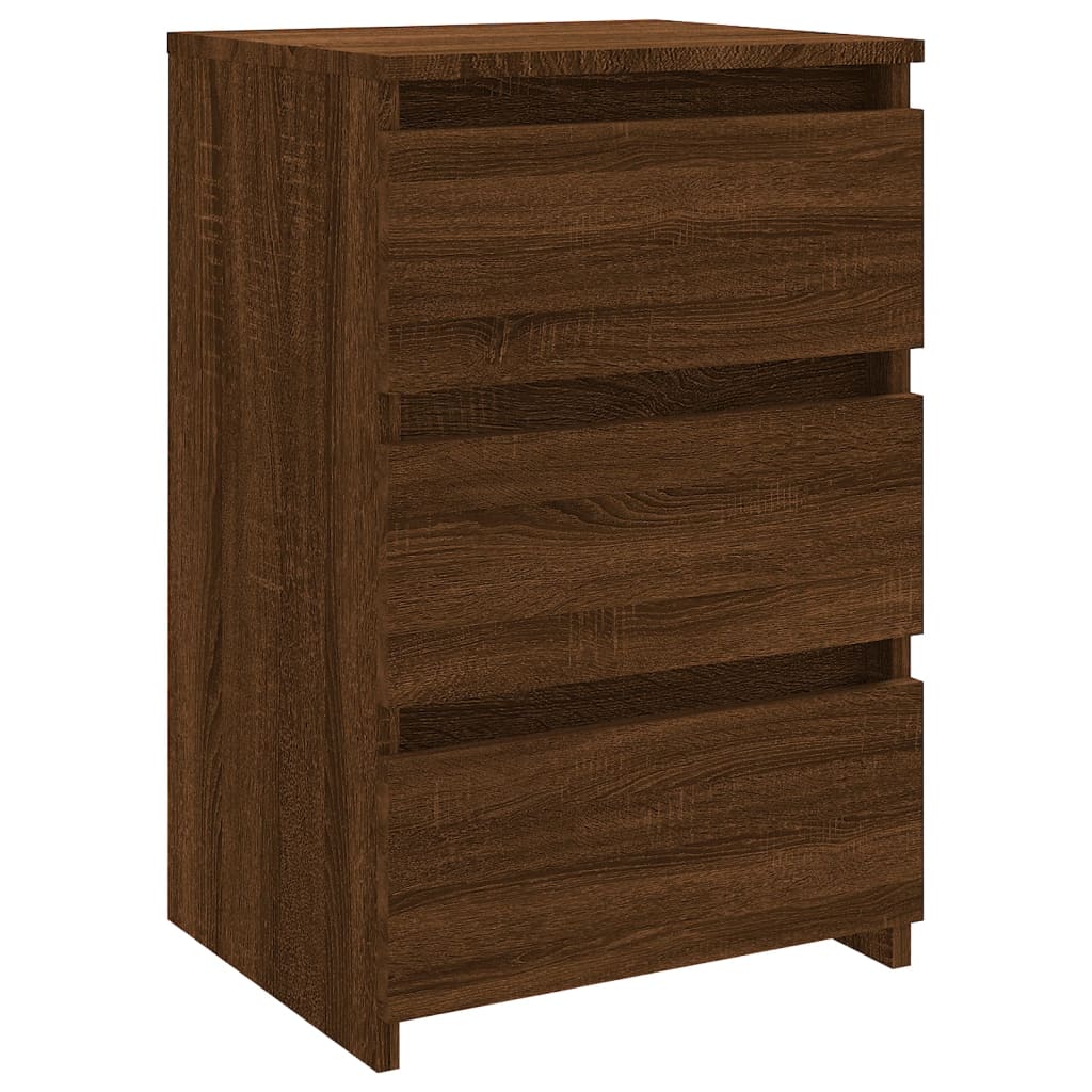 vidaXL Κομοδίνο Καφέ Δρυς 40 x 35 x 62,5 εκ. από Επεξεργασμένο Ξύλο