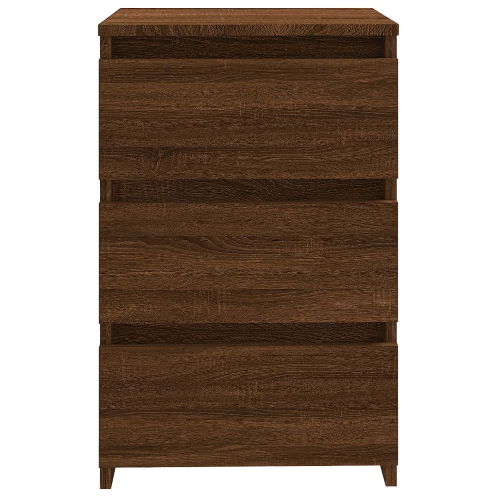 vidaXL Κομοδίνο Καφέ Δρυς 40 x 35 x 62,5 εκ. από Επεξεργασμένο Ξύλο