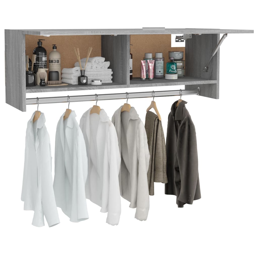 vidaXL Ντουλάπα Γκρι Sonoma 100x32,5x35 εκ. από Επεξεργασμένο Ξύλο