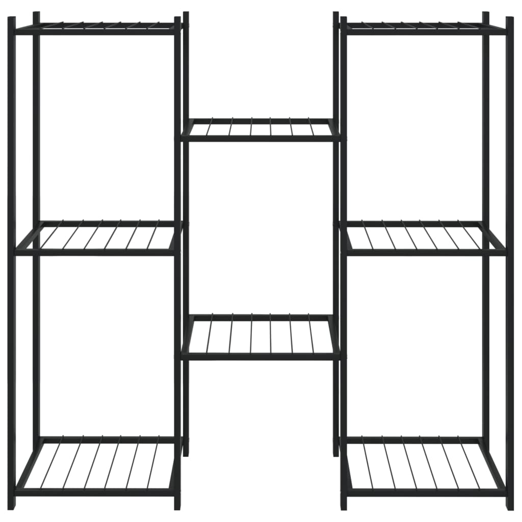 vidaXL Βάση Λουλουδιών Μαύρη 83 x 25 x 80 εκ. Σιδερένια