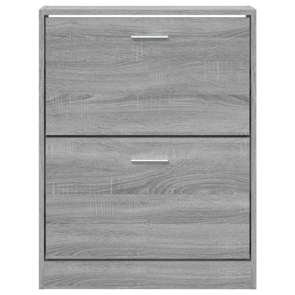 vidaXL Παπουτσοθήκη Γκρι Sonoma 59x17x81 εκ. από Επεξεργασμένο Ξύλο