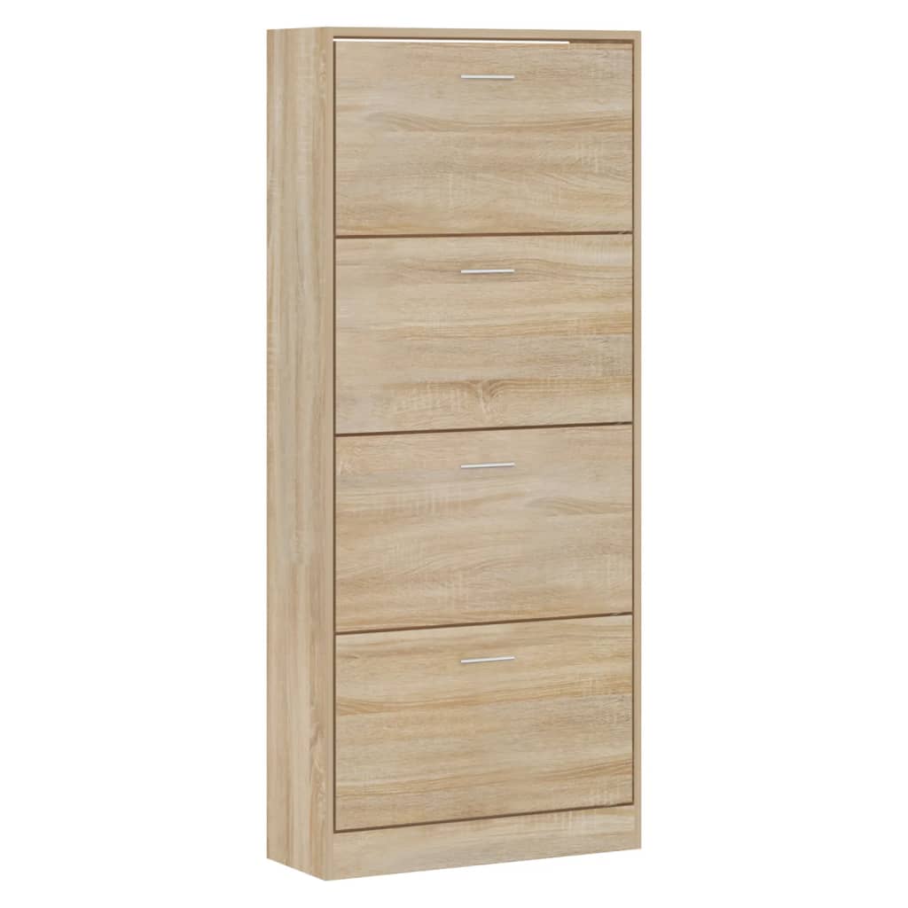 vidaXL Παπουτσοθήκη Sonoma Δρυς 63x24x147 εκ. από Επεξεργασμένο Ξύλο