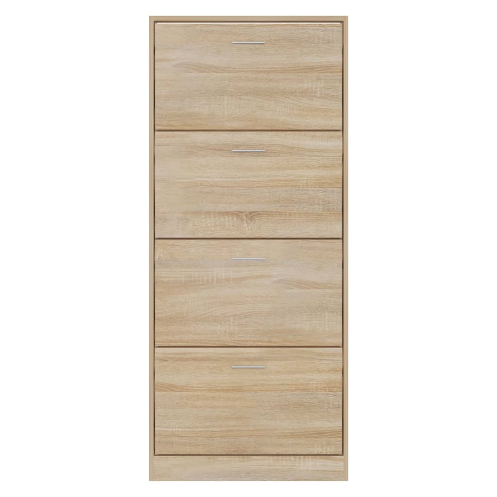 vidaXL Παπουτσοθήκη Sonoma Δρυς 63x24x147 εκ. από Επεξεργασμένο Ξύλο