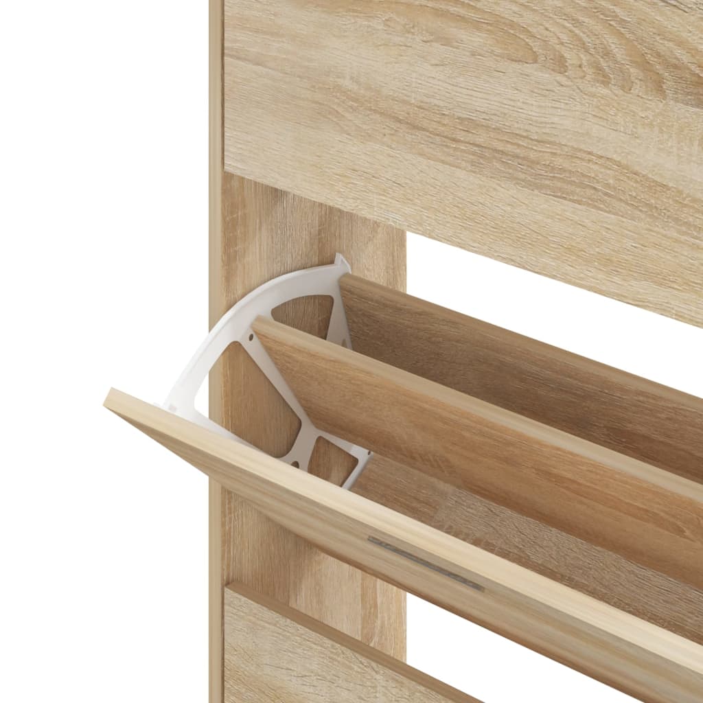vidaXL Παπουτσοθήκη Sonoma Δρυς 63x24x147 εκ. από Επεξεργασμένο Ξύλο