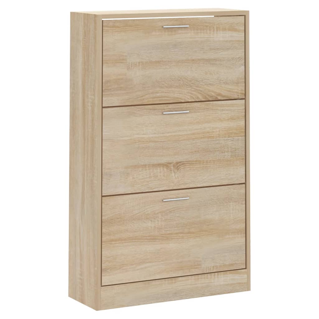 vidaXL Παπουτσοθήκη Sonoma Δρυς 63x24x103 εκ. από Επεξεργασμένο Ξύλο