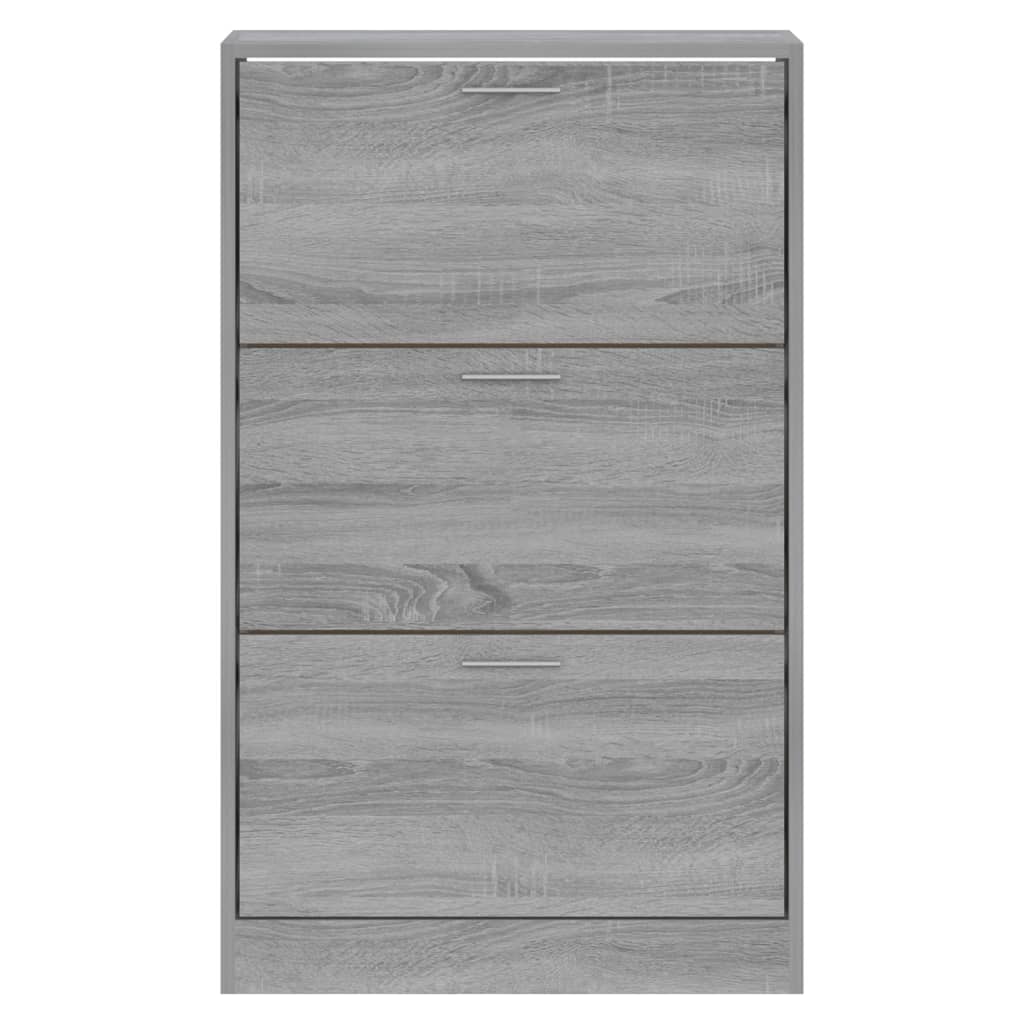 vidaXL Παπουτσοθήκη Γκρι Sonoma 63x24x103 εκ. από Επεξεργασμένο Ξύλο