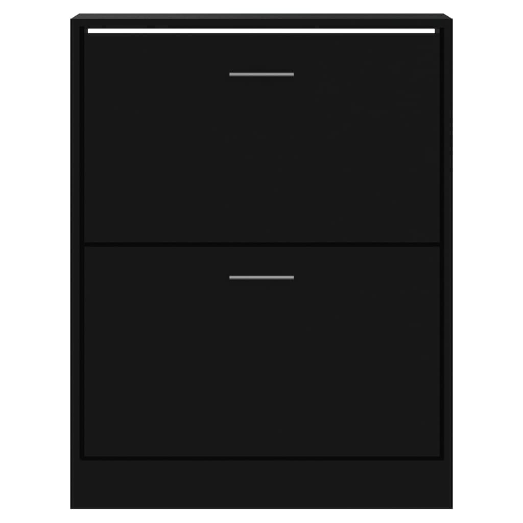 vidaXL Παπουτσοθήκη Μαύρη 63x24x81 εκ. από Επεξεργασμένο Ξύλο