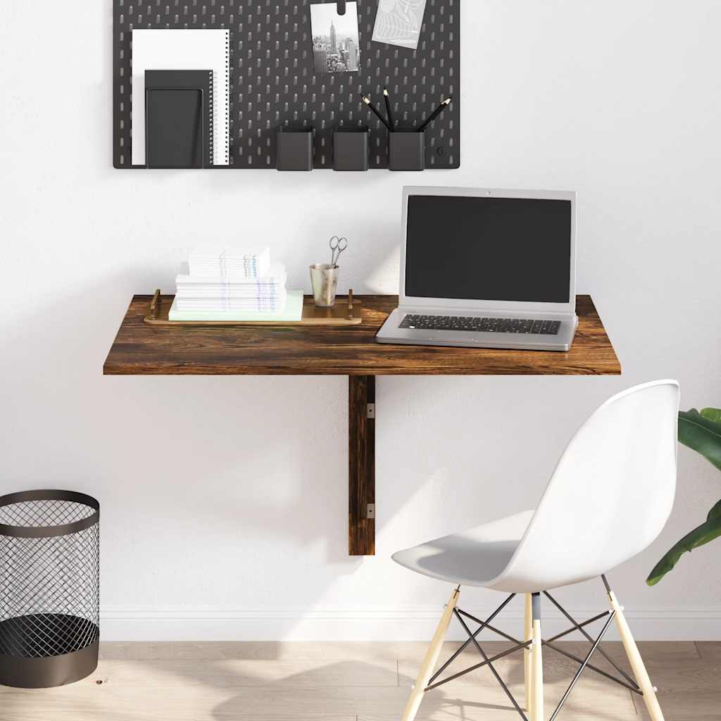 vidaXL Τραπέζι Τοίχου Πτυσσόμενο Καπν. Δρυς 100x60x56 εκ. Επεξ. Ξύλο