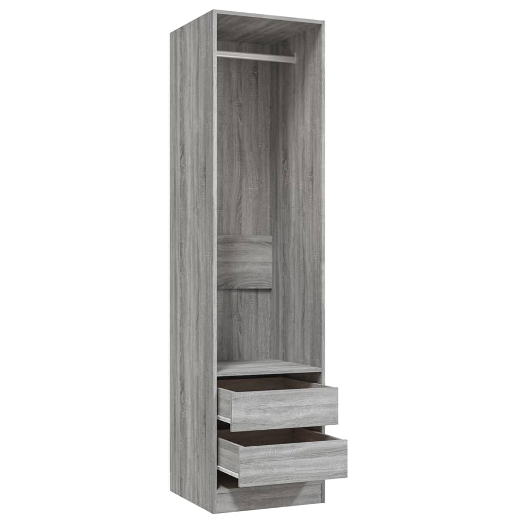 vidaXL Ντουλάπα με Συρτάρια Γκρι Sonoma 50 x 50 x 200 εκ Επεξεργ. Ξύλο