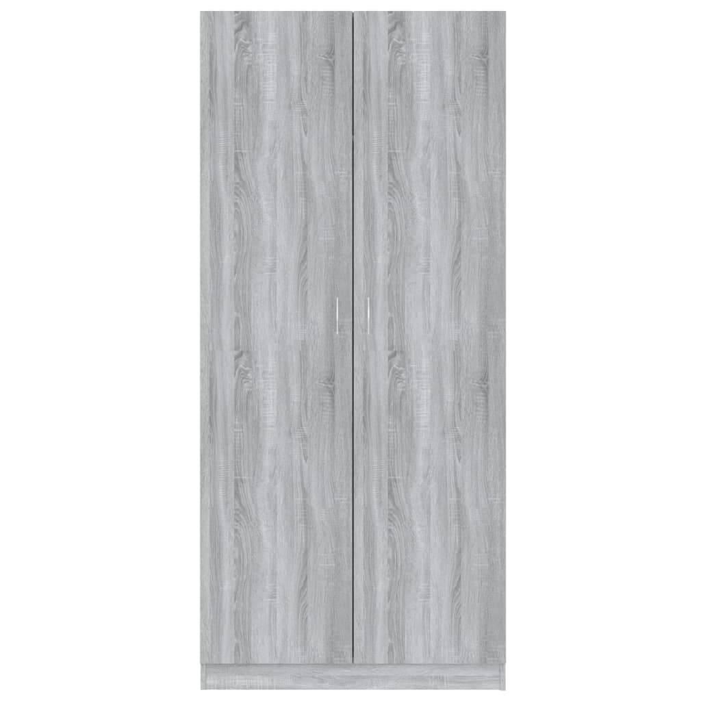vidaXL Ντουλάπα Γκρι Sonoma 90 x 52 x 200 εκ. από Επεξεργασμένο Ξύλο
