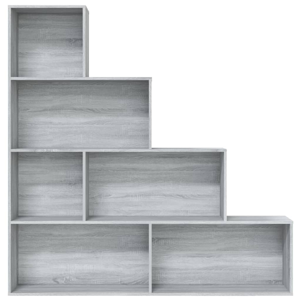 vidaXL Βιβλιοθήκη Γκρι Sonoma 155 x 24 x 160 εκ.