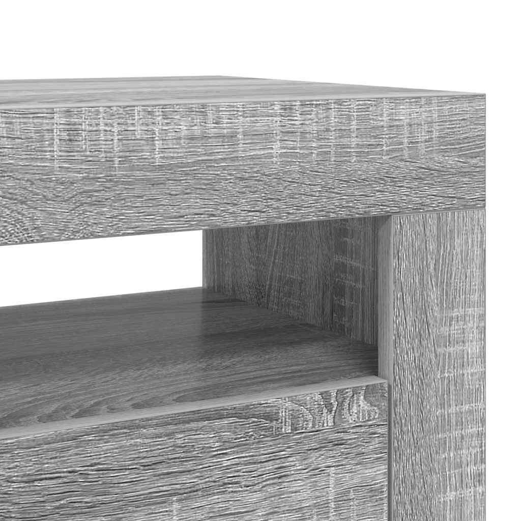 vidaXL Έπιπλο Τηλεόρασης με LED Γκρι Sonoma 120x35x40 εκ.