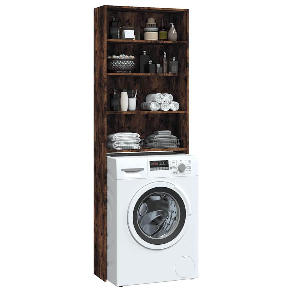 vidaXL Ντουλάπι Πλυντηρίου Καπνιστή Δρυς 64 x 24 x 190 εκ.