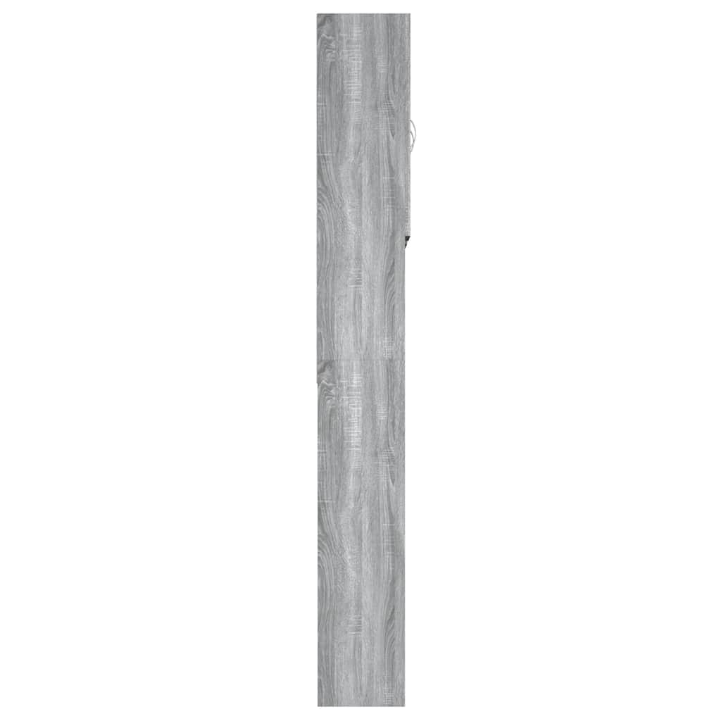 vidaXL Ντουλάπι Πλυντηρίου Γκρι Sonoma 64 x 25,5 x 190 εκ.