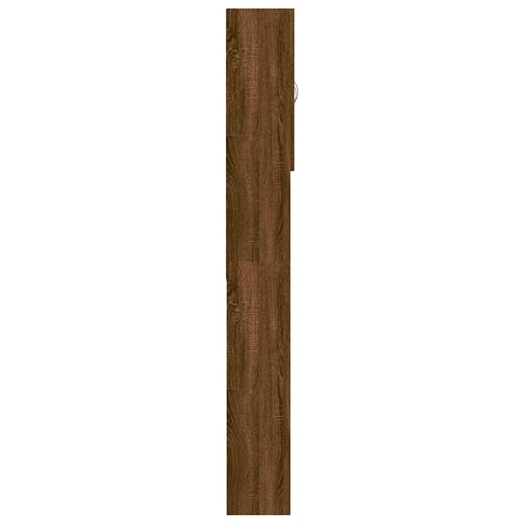 vidaXL Ντουλάπι Πλυντηρίου Καφέ Δρυς 64 x 25,5 x 190 εκ.