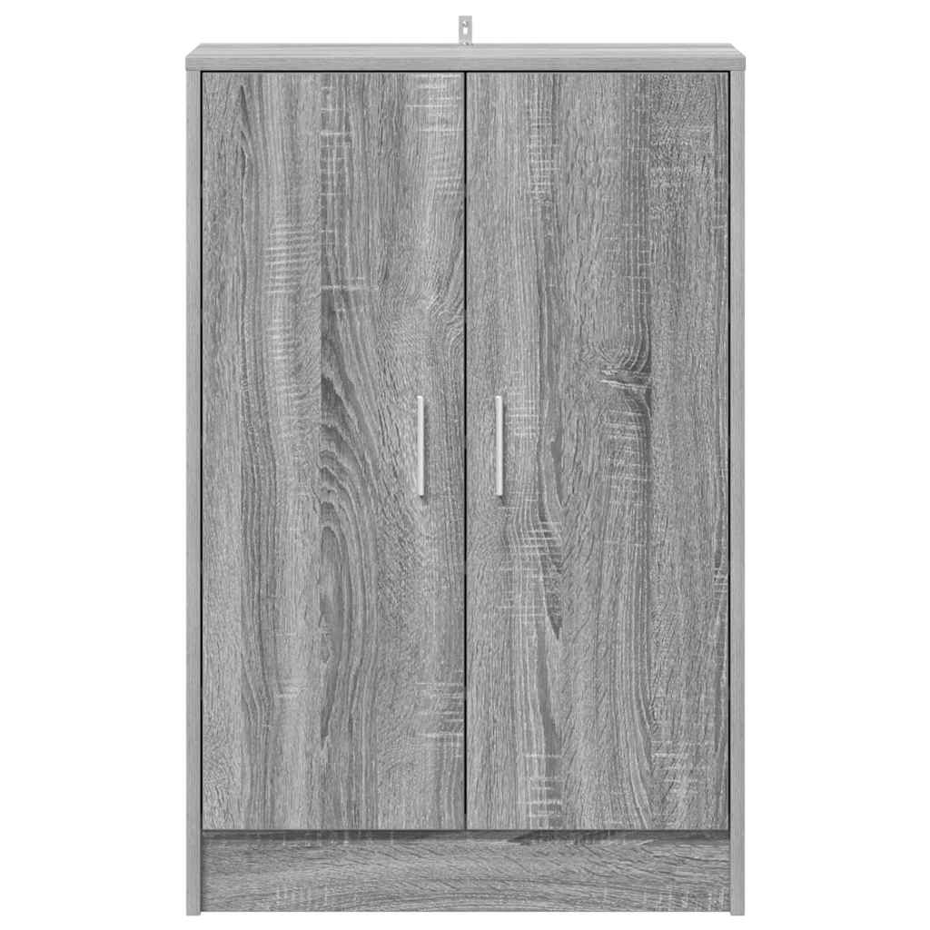 vidaXL Παπουτσοθήκη Γκρι Sonoma 60 x 35 x 92 εκ. Επεξεργασμένο Ξύλο