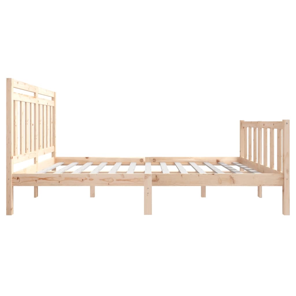 vidaXL Πλαίσιο Κρεβατιού 150 x 200 εκ. Μασίφ Ξύλο King Size