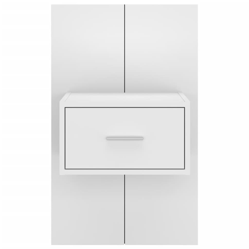 vidaXL Κομοδίνα Επιτοίχια 2 τεμ. Λευκά