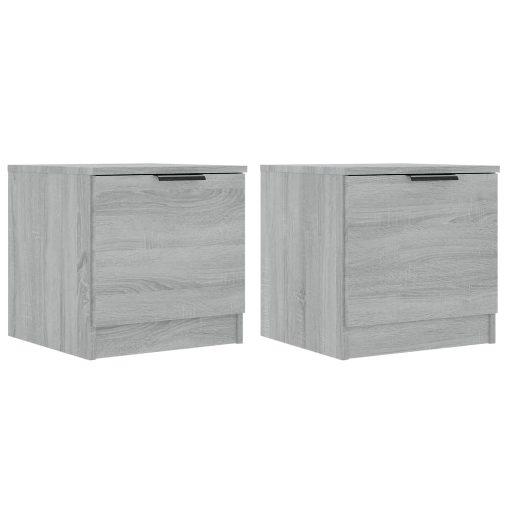 vidaXL Κομοδίνα 2 τεμ. Γκρι Sonoma 40 x 39 x 40 εκ.