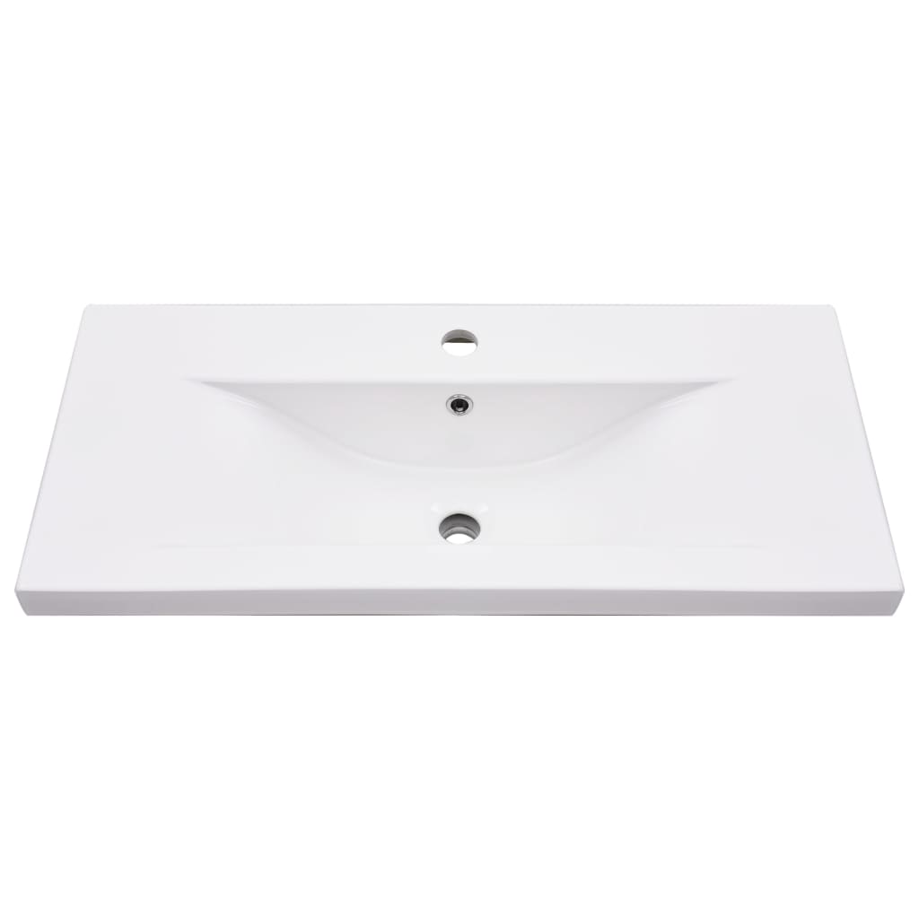 vidaXL Σκελετός Νιπτήρα Μπάνιου με Εντοιχισμένο Νιπτήρα Μαύρος Σίδερο