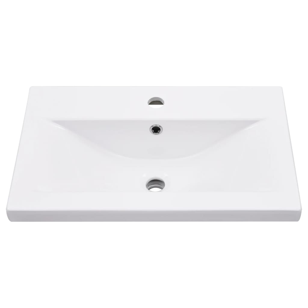 vidaXL Σκελετός Νιπτήρα Μπάνιου με Εντοιχισμένο Νιπτήρα Λευκό Σίδερο