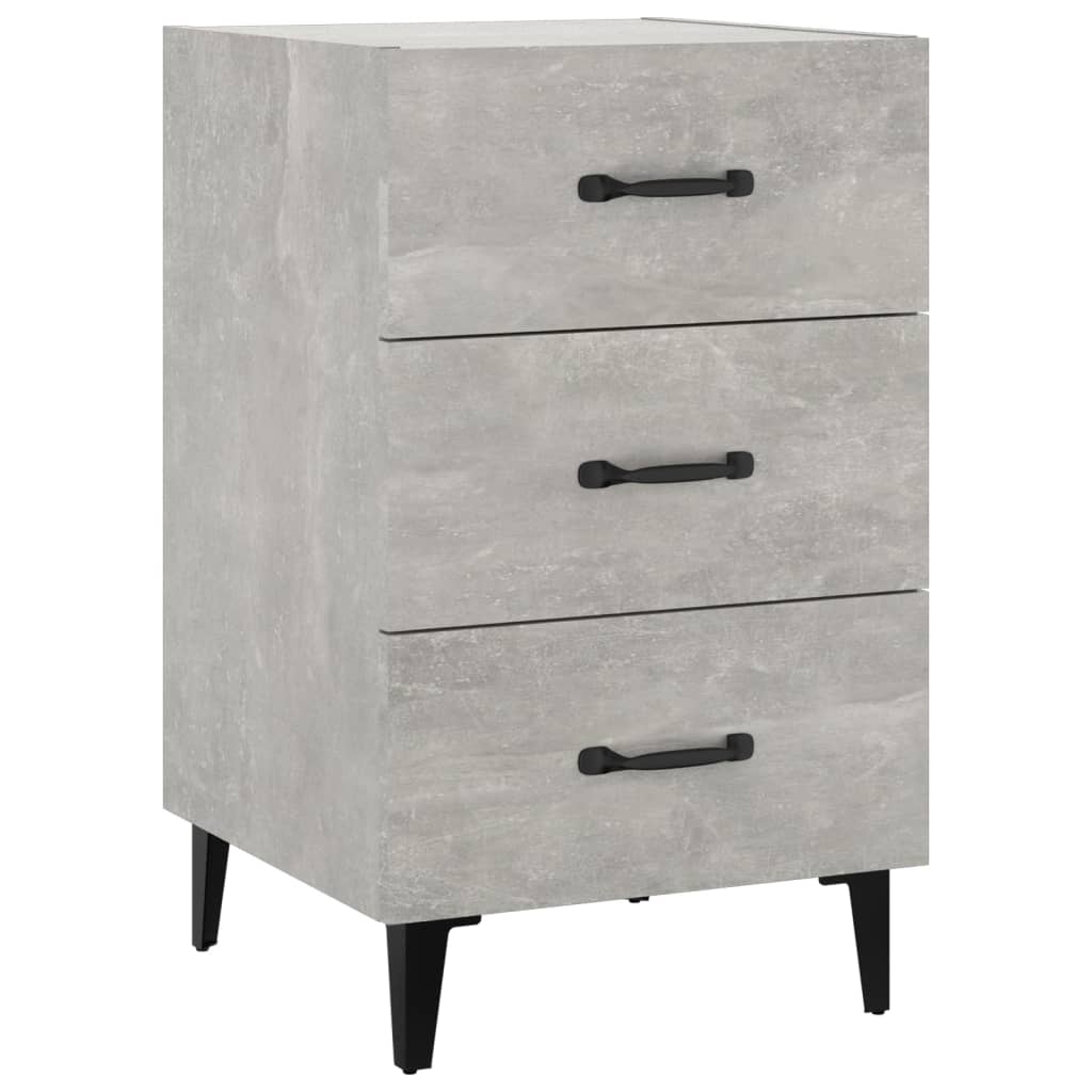 vidaXL Κομοδίνο Γκρι Σκυροδέματος 40x40x66 εκ. από Επεξεργασμένο Ξύλο