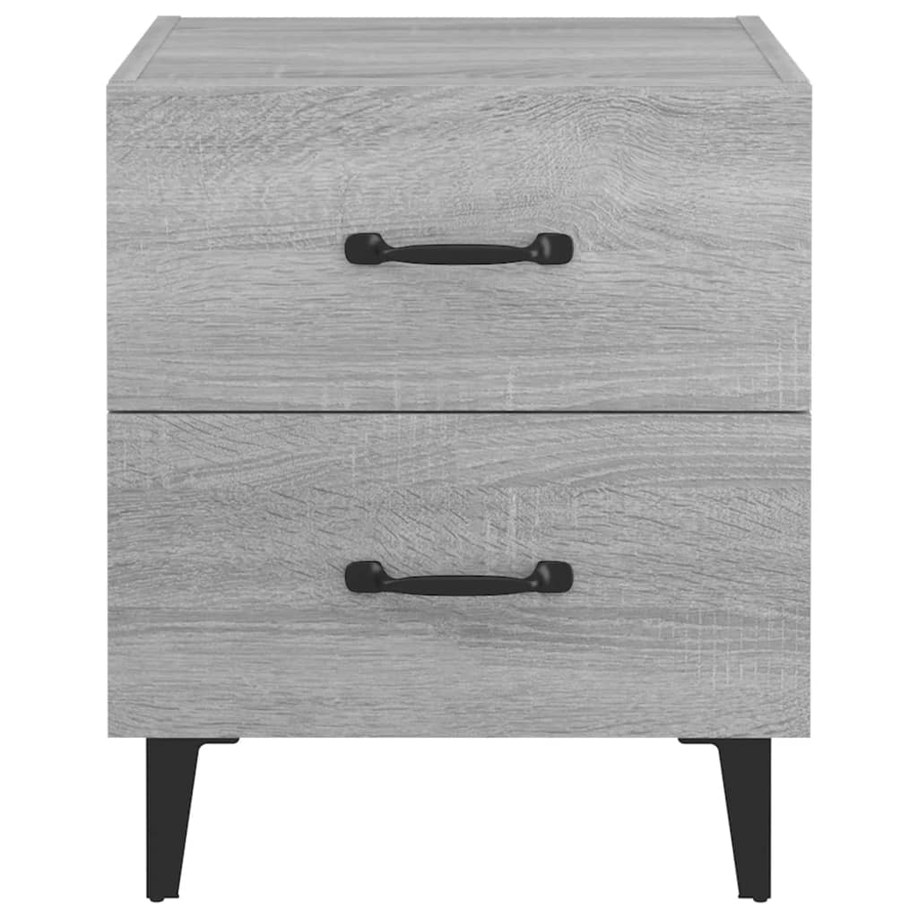 vidaXL Κομοδίνα 2 τεμ. Γκρι Sonoma 40 x 35 x 47,5 εκ.