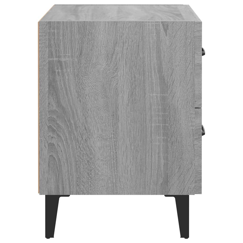 vidaXL Κομοδίνα 2 τεμ. Γκρι Sonoma 40 x 35 x 47,5 εκ.