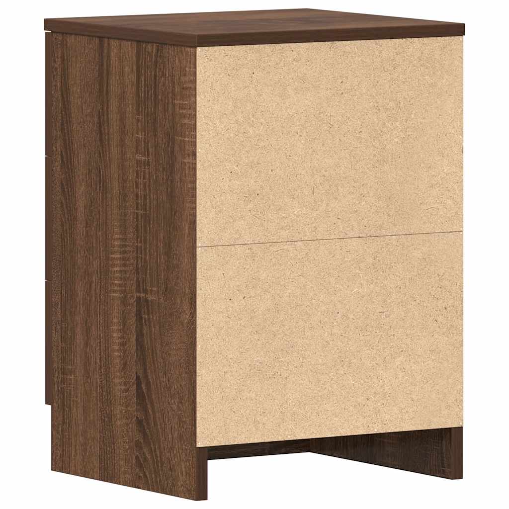 vidaXL Κομοδίνο Καπνιστή Δρυς 38x35x56 εκ. από Επεξεργασμένο Ξύλο