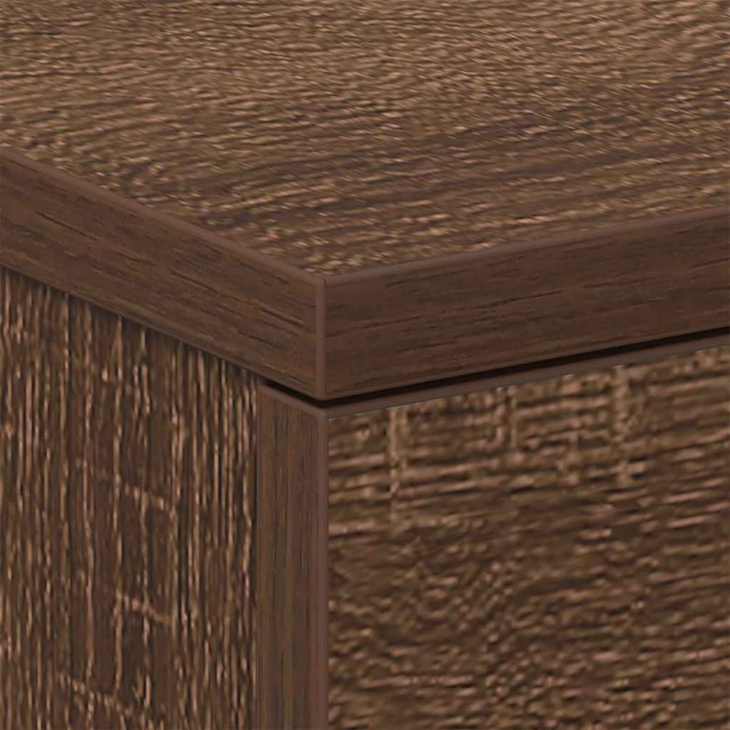 vidaXL Κομοδίνο Καπνιστή Δρυς 38x35x56 εκ. από Επεξεργασμένο Ξύλο