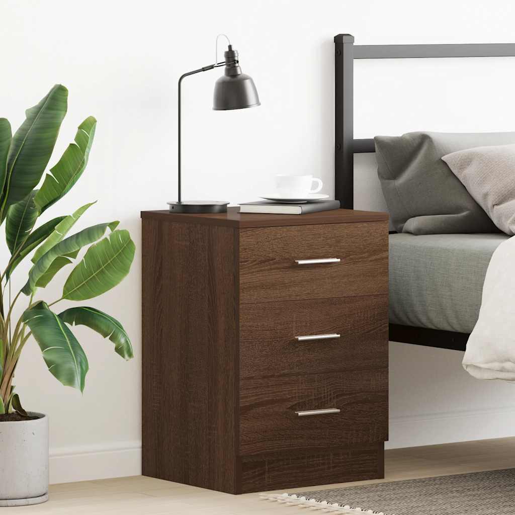 vidaXL Κομοδίνο Καπνιστή Δρυς 38x35x56 εκ. από Επεξεργασμένο Ξύλο