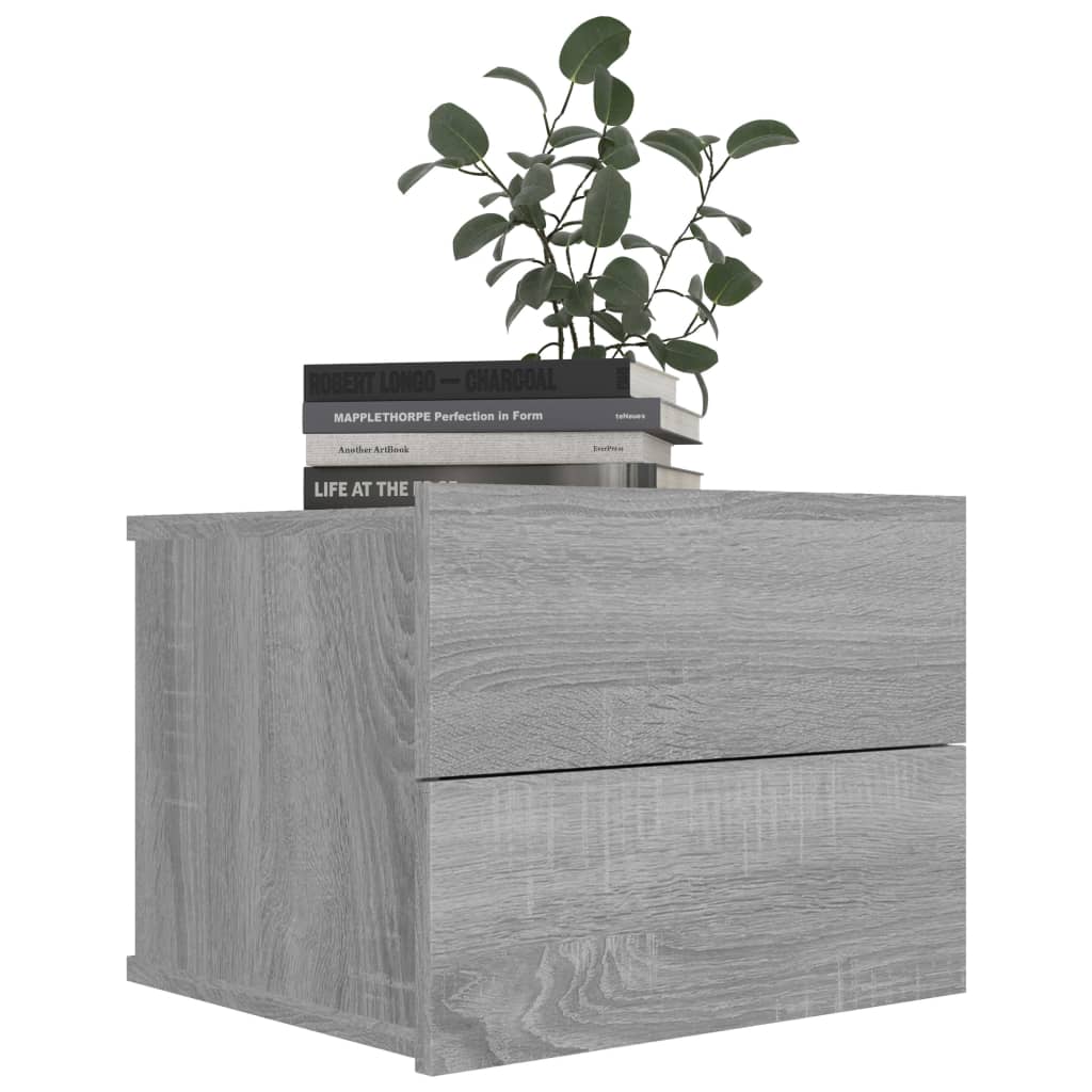 vidaXL Κομοδίνα 2 Τεμ. Γκρι Sonoma 40x30x30 εκ. από Επεξεργασμένο Ξύλο